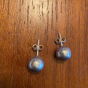 Silver stud earrings